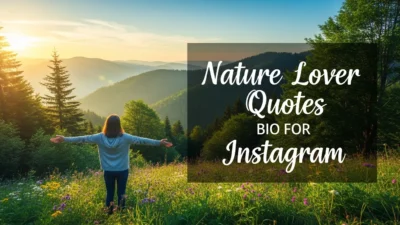 Nature Lover Quotes Bio for Instagram