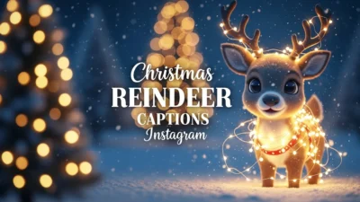 Christmas Reindeer Captions Instagram